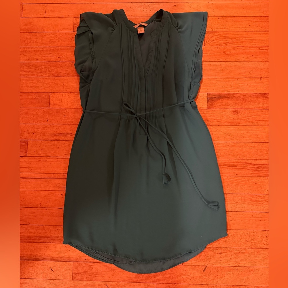 H&M Teal Pleated Blouse